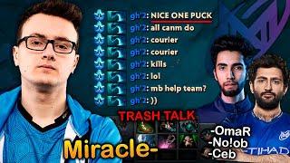 Miracle- ALL CHAT and TRASH TALK with the Nigma Squad, Morphling GOD