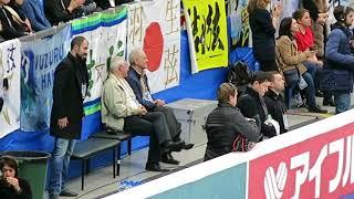 Inna Goncharenko & Sergei Davydov watching Valeria Mikhailova