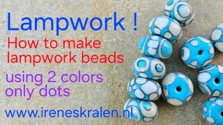 #67 Making lampwork glass beads using only two colors