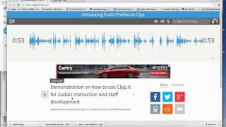 How to use Clyp it, a free audio web tool and app, for Judaic instruction and staff development