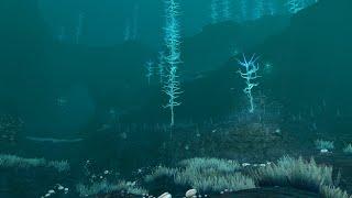 Subnautica. Обломки Авроры в кровавых водорослях.