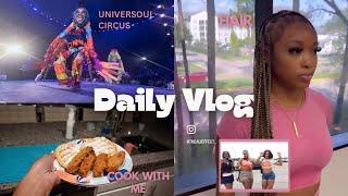 weekly vlog: running errands, circus, Get my hair braided, cook with me