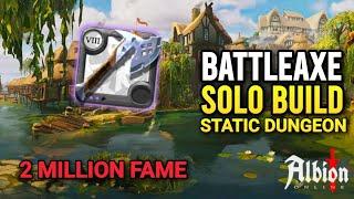 Battleaxe | Solo PvE Static Dungeon | 2 Million Fame / HR | Albion Online