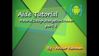 Aide Tutorial # 6_Material_Design_NavigationDrawer_Part_1