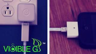 Dexim Visible Green Wall Charger with Glowing (EL) Cable