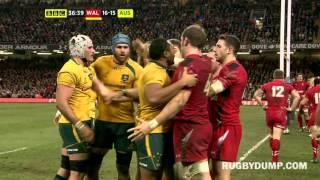 George North and Richard Hibbard HUGE hits vs the Wallabies in lead up to Folau try