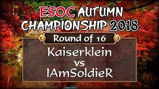 [AoE3] ESOC Autumn Championship 2018 — RO16: Kaiserklein vs IAmSoldieR