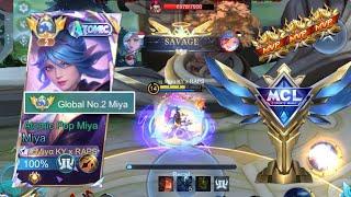 SAVAGE MIYA DI FINAL MCL + FULL MVP | GAMEPLAY TOP GLOBAL MIYA - MOBILE LEGENDS