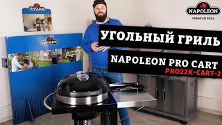 Обзор угольного гриля Napoleon PRO Cart (PRO22K-CART-2). Функциональный угольный гриль со столом.