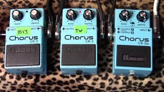 BOSS CE-2 Chorus SHOOTOUT MIJ Japan Taiwan & Waza Craft comparison