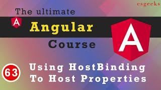 Angular Tutorial#63:----Using HostBinding to Bind to Host Properties