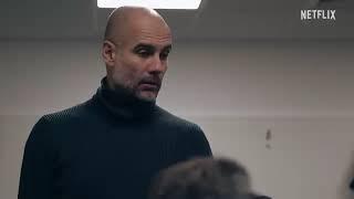 Halftime Pep Guardiola talk to Manchester City.. Treble Winners mentally 