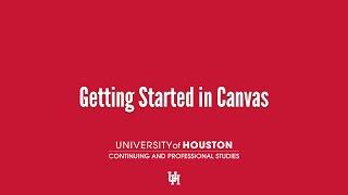 Getting Started in Canvas