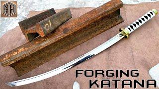 Rusted Railway Track Forged into a Beautiful KATANA