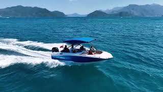 Alesta Marine Sea Max 620 Deck Boat with New Roll Bar Design!