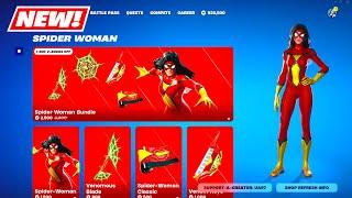 NEW Spider Woman Skin BUNDLE Item Shop Fortnite!