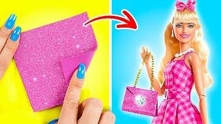 CUTE BARBIE HACKS || Incredible Rich VS Broke Doll Crafts & Gadgets by 123GO! CHALLENGE