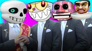 Sans & Cuphead & DJ Music Man & Skibidi Toilet -  Coffin Dance Song Meme (Cover)