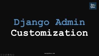 RP Django Admin Customization (Advanced)