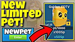 [ SECRET EGG] Clicking Champions NEW LIMITED GOLDEN CDTV PET! NEW SECRET PET EGG! SECRET CODE!