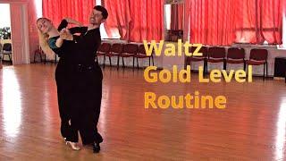 Waltz Gold Level Choreography | Turning Lock to Left, Quick Open Reverse, Hover Corte