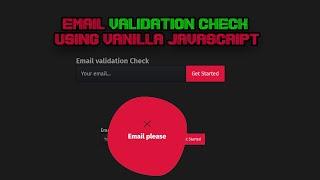 javascript email validation check tutorial || html css js || naymur web