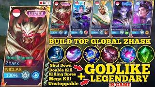 GAMEPLAY NICLAS ~ ZHASK ~ BEST BUILD TOP GLOBAL ZHASK ~ MOBILE LEGEND