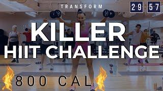 60-MIN KILLER HIIT WORKOUT CHALLENGE + ABS (Shred Body Fat, Sculpt Lean Muscle, Destroy Belly Fat)