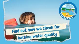 How does the Environment Agency check bathing water quality?