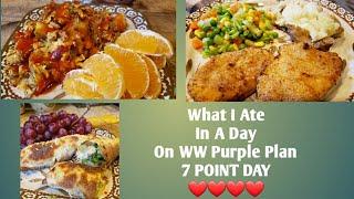 WW Purple Plan| 7 Point Day| What I Eat