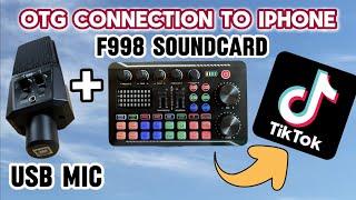 F998 Sound Card - Connect USB Microphone for Tiktok Streaming