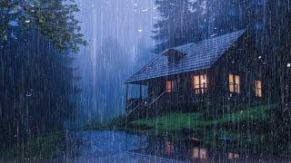 Gentle Night RAIN - Rain Sounds For Sleeping - Thunderstorm Sounds, Relax, Study, Meditation, ASMR