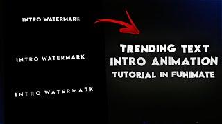 Trending flickering text animation intro tutorial | very easy method using funimate!