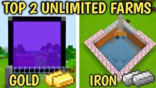 EASIEST IRON FARM AND GOLD FARM IN MINECRAFT POCKET EDITION || 1.19/1.20 (HINDI)