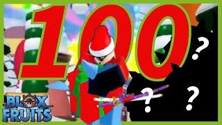 I Opened 100 Presents in the Blox Fruits Christmas Event | Roblox