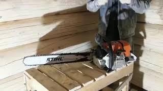 Выпиливание проемов в срубе, Воронеж. Работа stihl. Штиль 660