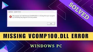 How to Fix Missing VCOM100.DLL Error - Windows 32 & 64-bit