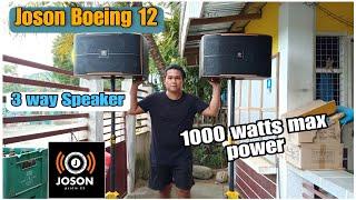 Sound System  Joson Boeing 12  Three way Speaker sound Test with Speaker Stand