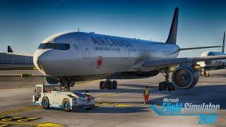 MSFS 2024 London to Montreal Full Flight | Air Canada A330 | Flight Simulator