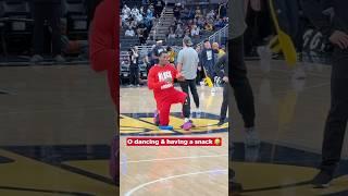 Big O finding his groove pregame  #nba #hawks #bigo #onyekaokongwu #dancing