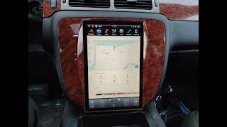 Raptortech Audio Systems  Demo Tesla Style Android Radio Yukon Tahoe Suburban 2007 -  2012