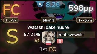 8.3⭐ maliszewski | SICK HACK - Watashi dake Yuurei [drunk] +HR 97.21% FC #1 | 598pp - osu!