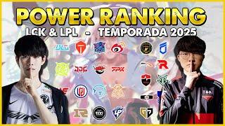 TEMPORADA 2025 | LCK & LPL POWER RANKING