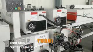 Calcium silicate board solid color UV paint production line from Yurui Company