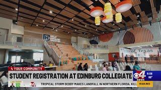 Student registration at Edinburg CISD Collegiate High School