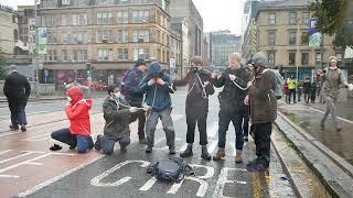 COP26 bridge blockade by Scientist Rebellion!