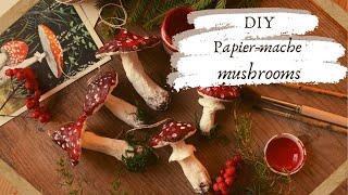 DIY: Papier-mache mushrooms