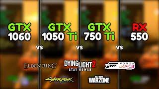 GTX 1060 vs GTX 1050 Ti vs GTX 750 Ti vs RX 550 | 9 Games Tested