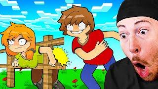 Reacting to The Adventures of Alex and Steve Minecraft Animations