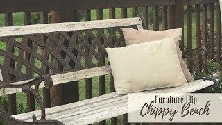 Fixer Upper Furniture Flip | Chippy Paint Bench